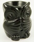 Oil Burner Ceramic Owl Black