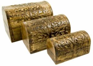 Box Wood Blossom Tree Set Of 3