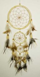 Dream Catcher 3 Circles Natural 16cm