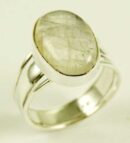 Silver Ring Moonstone Cab