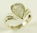 Silver Ring Moonstone Cut