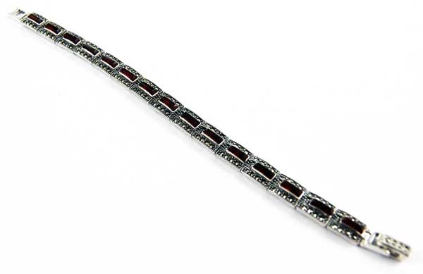 Marcasite Bracelet Rectangle Stones