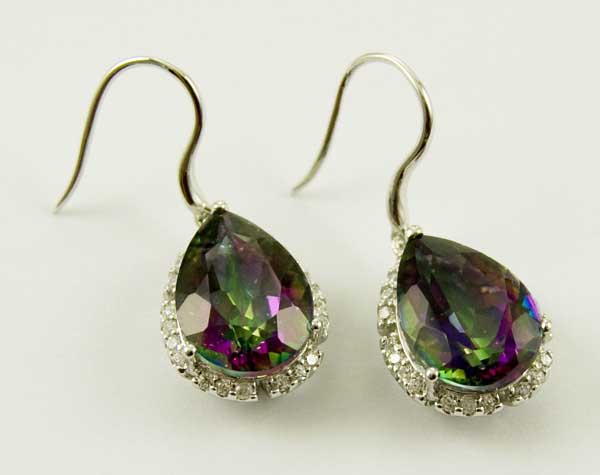 Earring Silver Mystic Topaz
