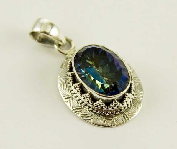 Pendant Silver Mystic Topaz