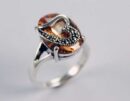 Ring Silver Oval Citrine