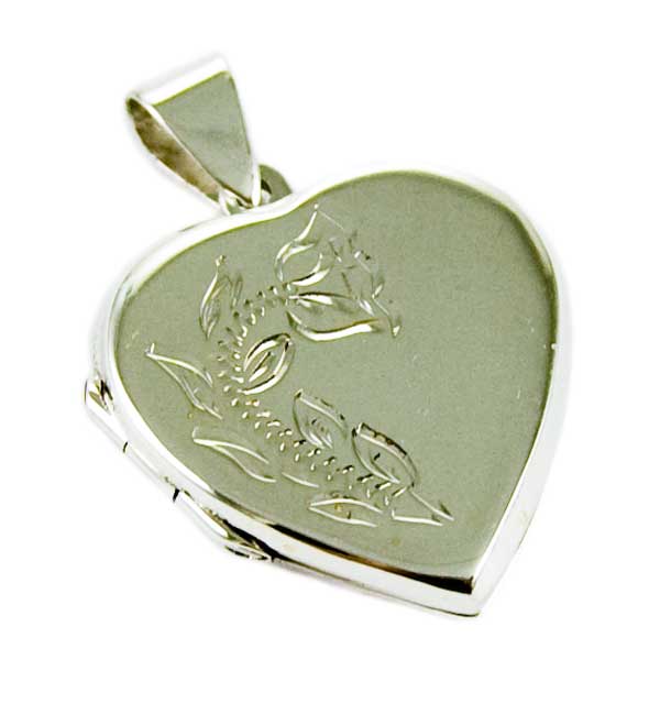 Silver Pendant Locket Heart