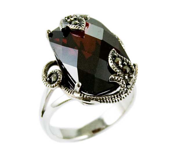 Silver Ring Rectangle Gar