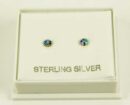 Silver Earring Stud Rainbow