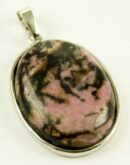 Pendant Oval Shape Rhodonite