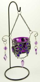Candle Holder Butterfly Purple