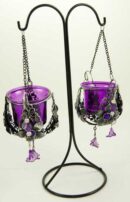 Candle Holder Double Purple