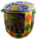 Pouffe Embroidered Indian