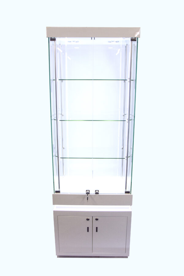 Frameless Display Glass Cabinet 650X400X1900mm SW Code 99052