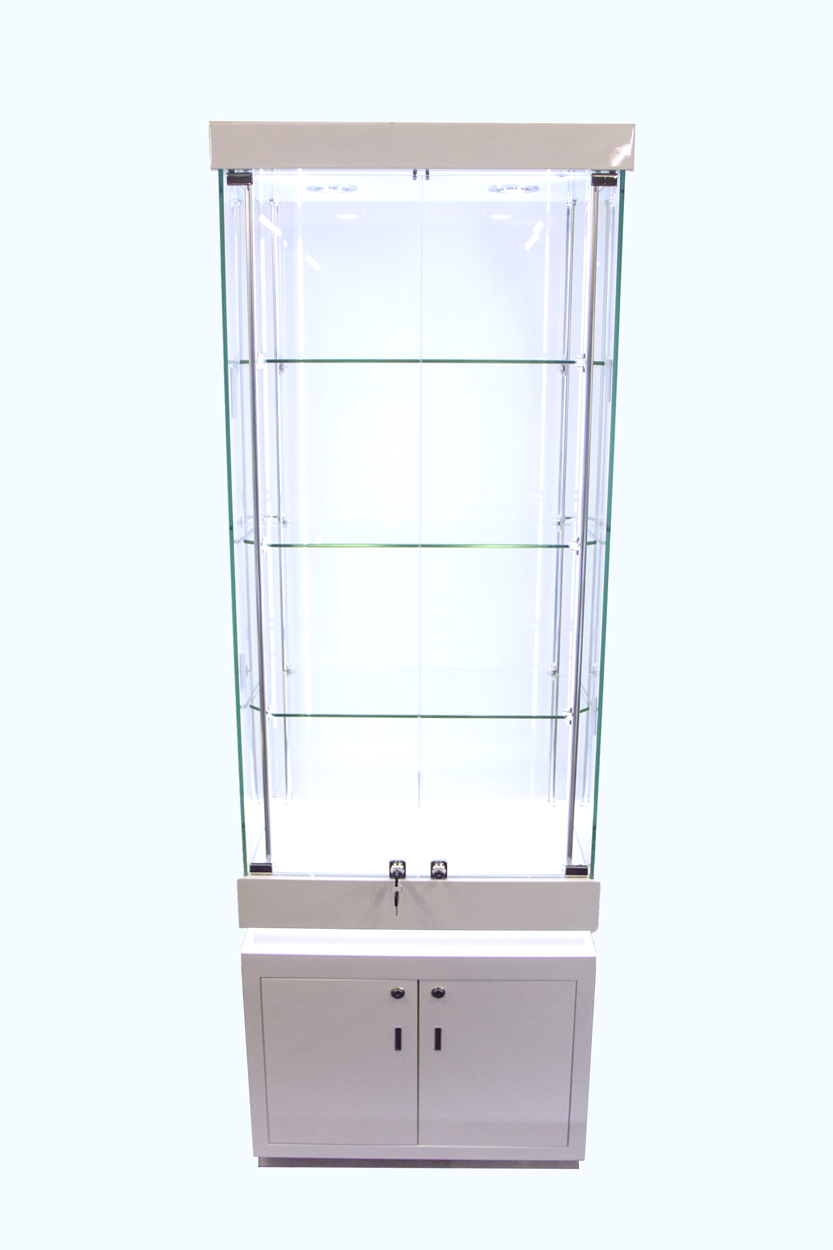 Frameless Display Glass Cabinet 650X400X1900mm SW Code 99052