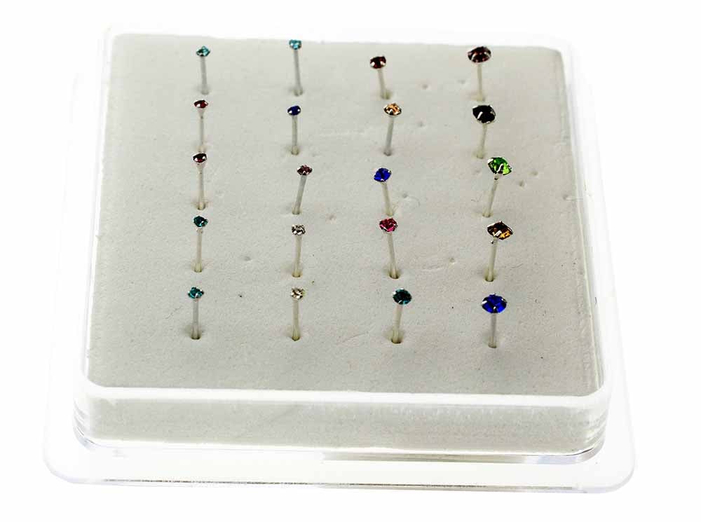 Nose Stud Silver Assorted 20pcs