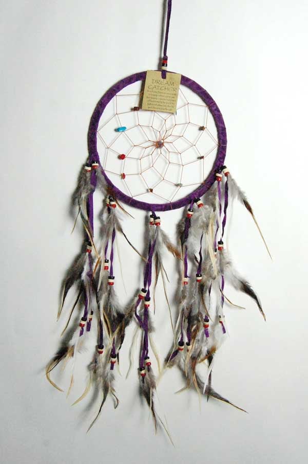 Dream Catcher Wood Beads Purple