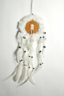 Dream Catcher With Fur White