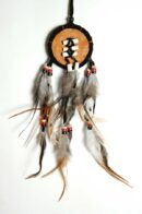 Dream Catcher With Fur Black
