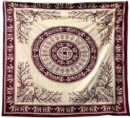 Bedspread Double Tiger Maroon