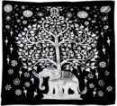 Bedspread Double Tree Black