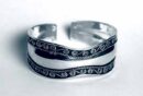 Silver Bangle With Swirls