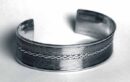 Silver Bangle Rope Twist