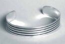 Silver Bangle With 4 Lines