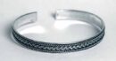 Silver Bangle Woven Design