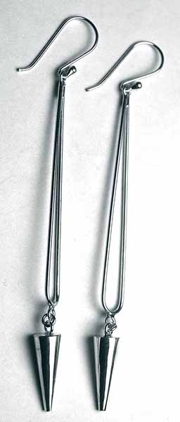 Silver Earring Long Pointed