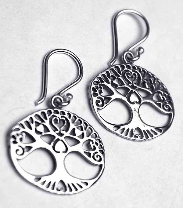 Silver Earring Tree Of Life