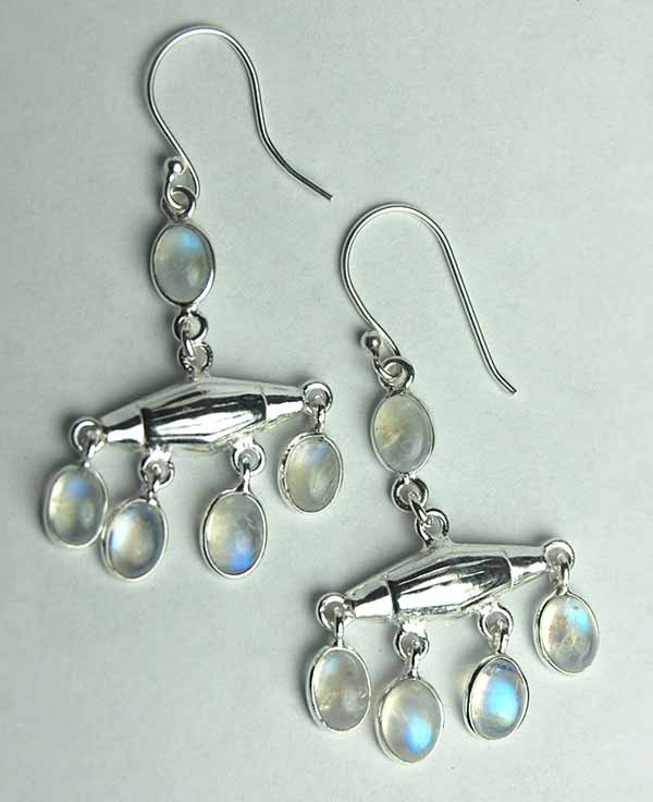 Silver Earring Bar Rainbow