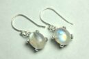 Silver Earring Rainbow Cab
