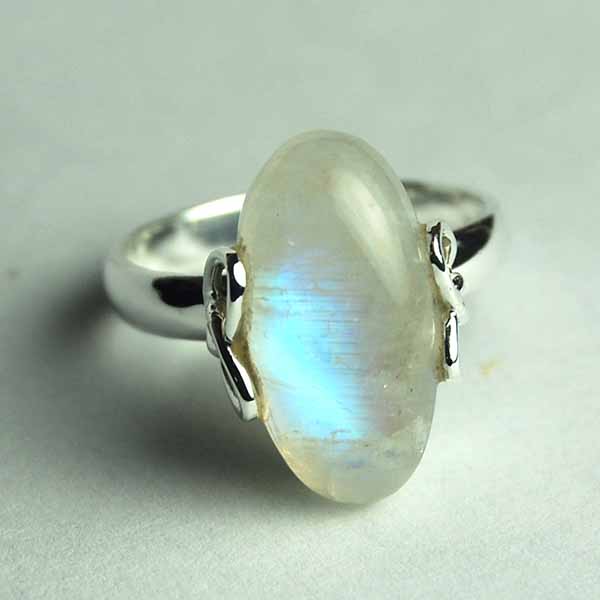 Silver Ring Rainbow Stone