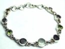 Silver Bracelet Multi Stones