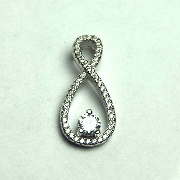 Silver Pendant Loop Clear
