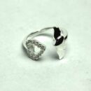 Silver Ring Cut Heart