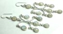 Silver Earring Rainbow Stones