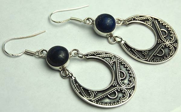 Silver Earring Lapis