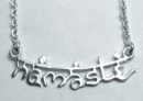 Silver Necklace Namaste