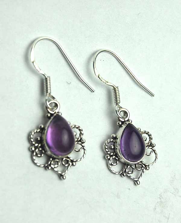 Silver Earring Amethyst