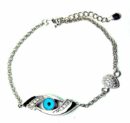 Silver Bracelet Small Evil Eye