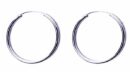 Silver Earring Hoops 2X35mm