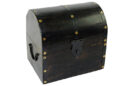 Chest Wooden Black Plain