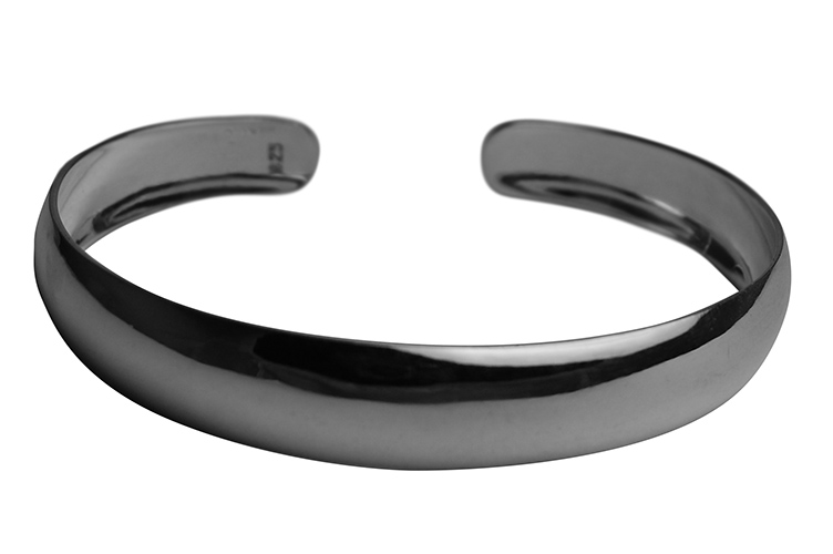 Silver Bangle Plain Cuff Style