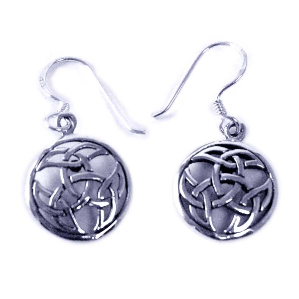 Silver Earring Celtic Drop