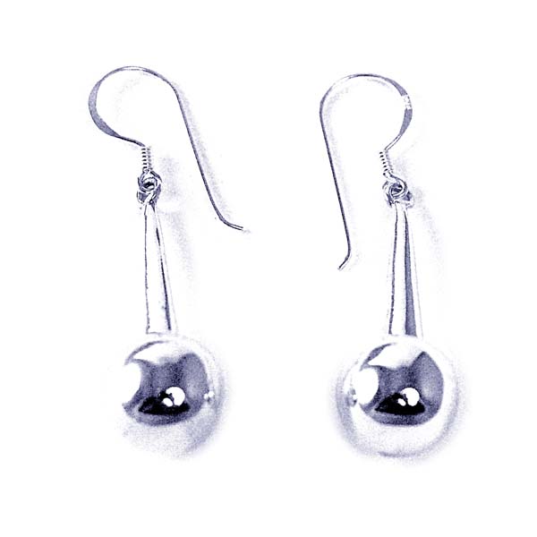 Silver Earring Chunky Ball