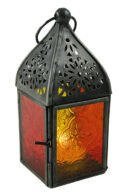 Lantern Candle Holder Yellow