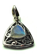Silver Pendant Triangle Rainbow