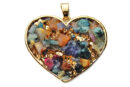 Pendant Heart Geode 40mm