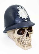 Skull Head Ivory Police Helmet